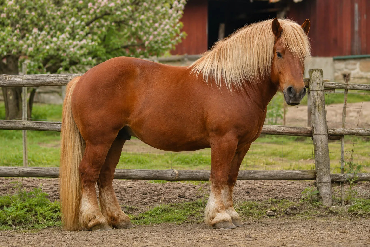 Poney Assateague de robe pie (blanc et marron), montrant les détails de sa robe et la robustesse de ses membres et sabots.