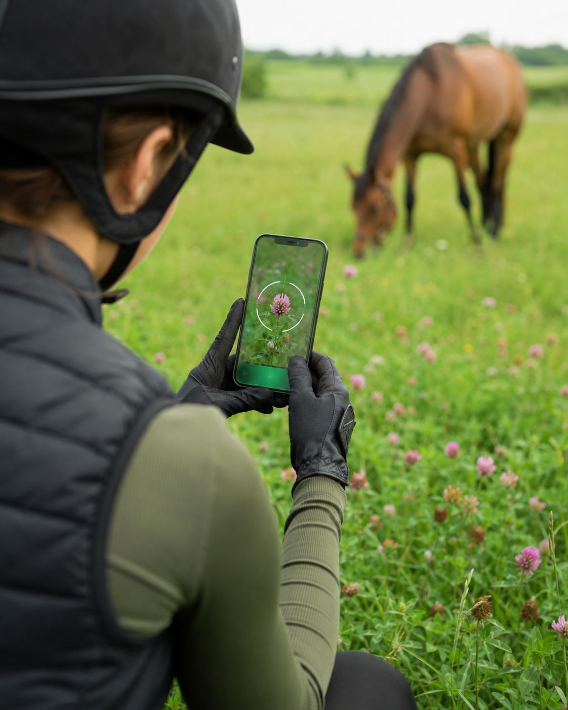 Belladone : reconnaissance de plante toxique au pré, observation du contexte de pâture et gestion des risques. Application mobile Equio pour identifier les plantes toxiques au cheval.