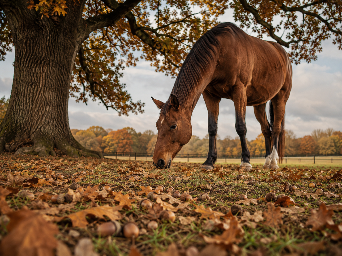 Érable sycomore / cheval senior : reconnaissance de plante toxique au pré, observation du contexte de pâture et gestion des risques. Application mobile Equio pour identifier les plantes toxiques au cheval.