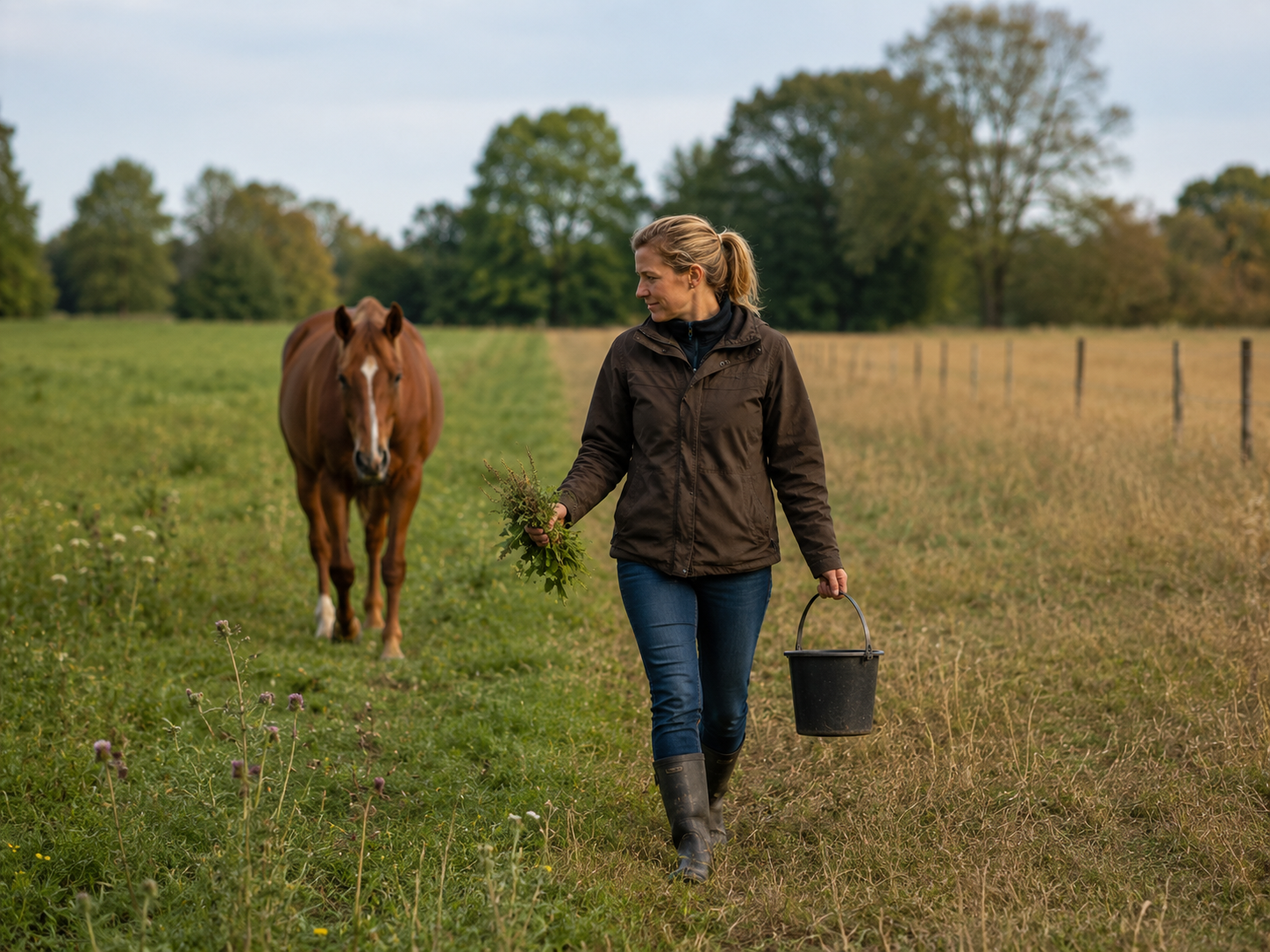 Amaranthe (Amaranthe réfléchie) / poulain et jeune cheval : reconnaissance de plante toxique au pré, observation du contexte de pâture et gestion des risques. Application mobile Equio pour identifier les plantes toxiques au cheval.