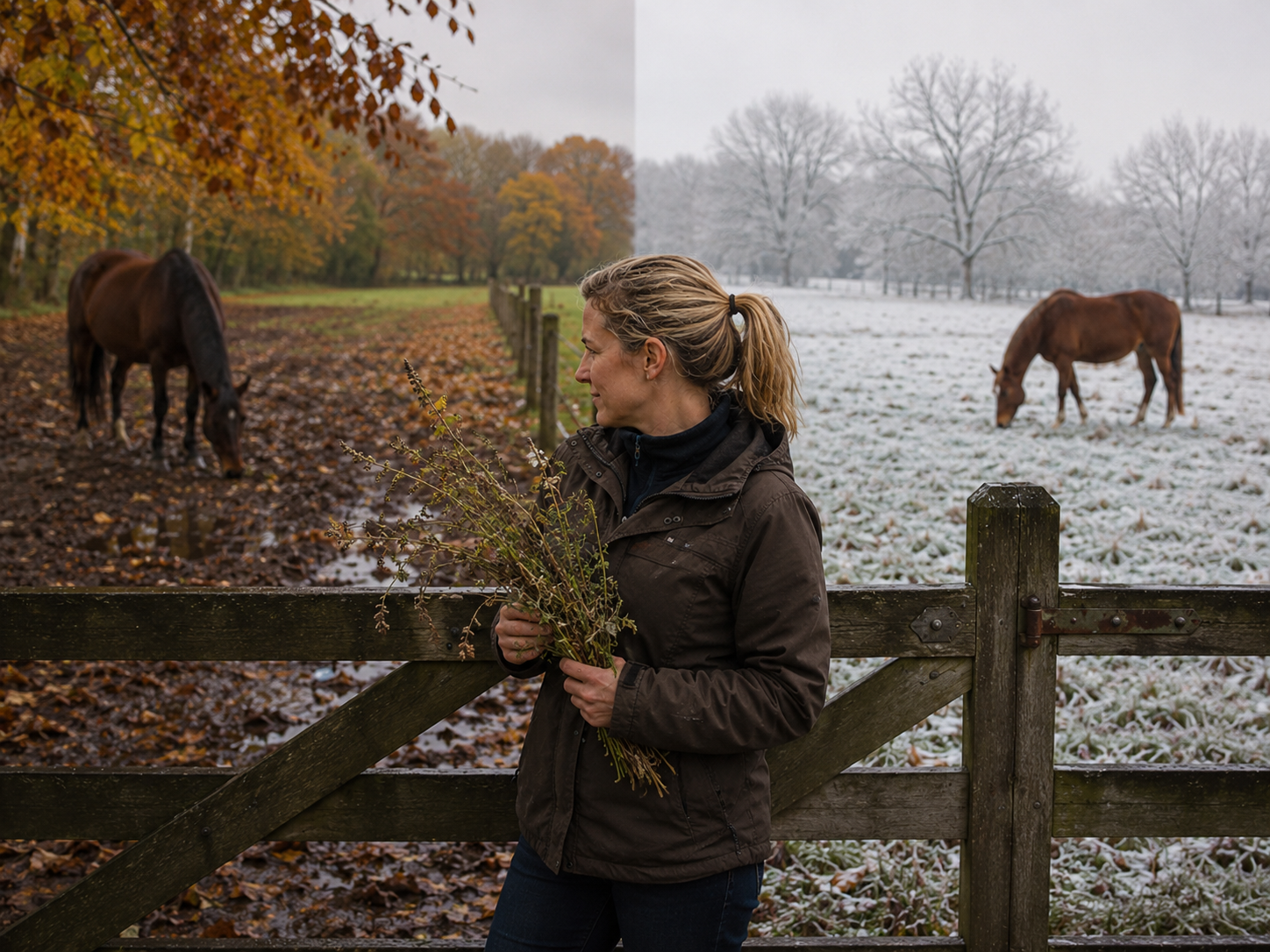 Jacobée / poulain et jeune cheval : reconnaissance de plante toxique au pré, observation du contexte de pâture et gestion des risques. Application mobile Equio pour identifier les plantes toxiques au cheval.