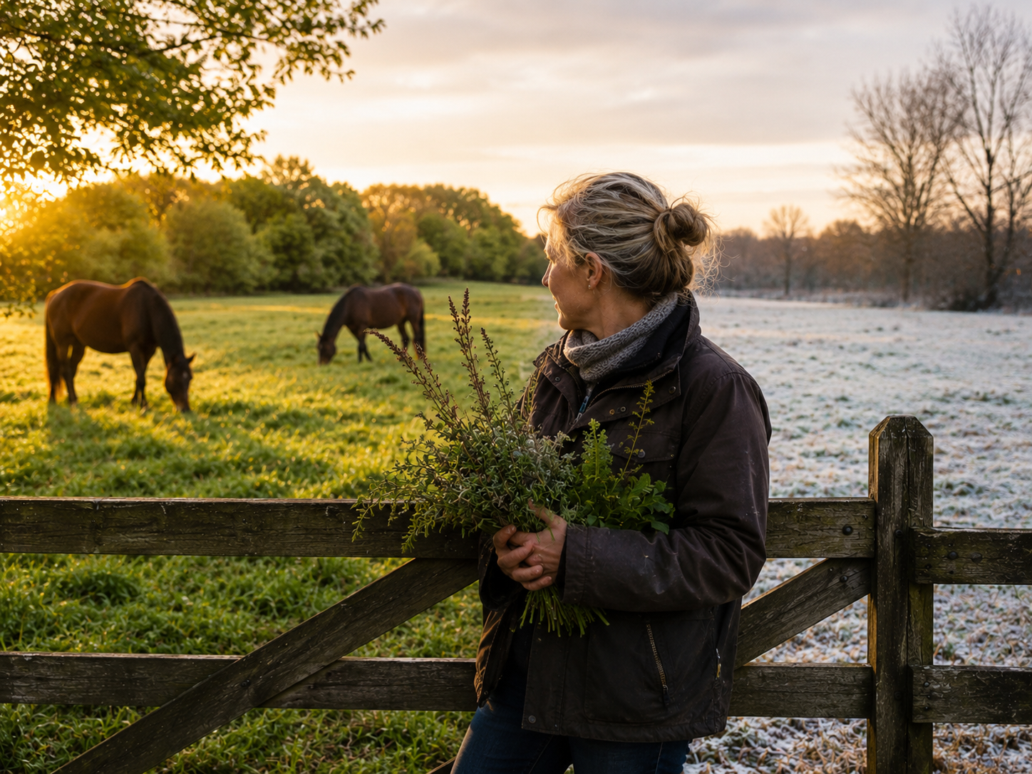Eupatoire chanvrine / poulain et jeune cheval : reconnaissance de plante toxique au pré, observation du contexte de pâture et gestion des risques. Application mobile Equio pour identifier les plantes toxiques au cheval.