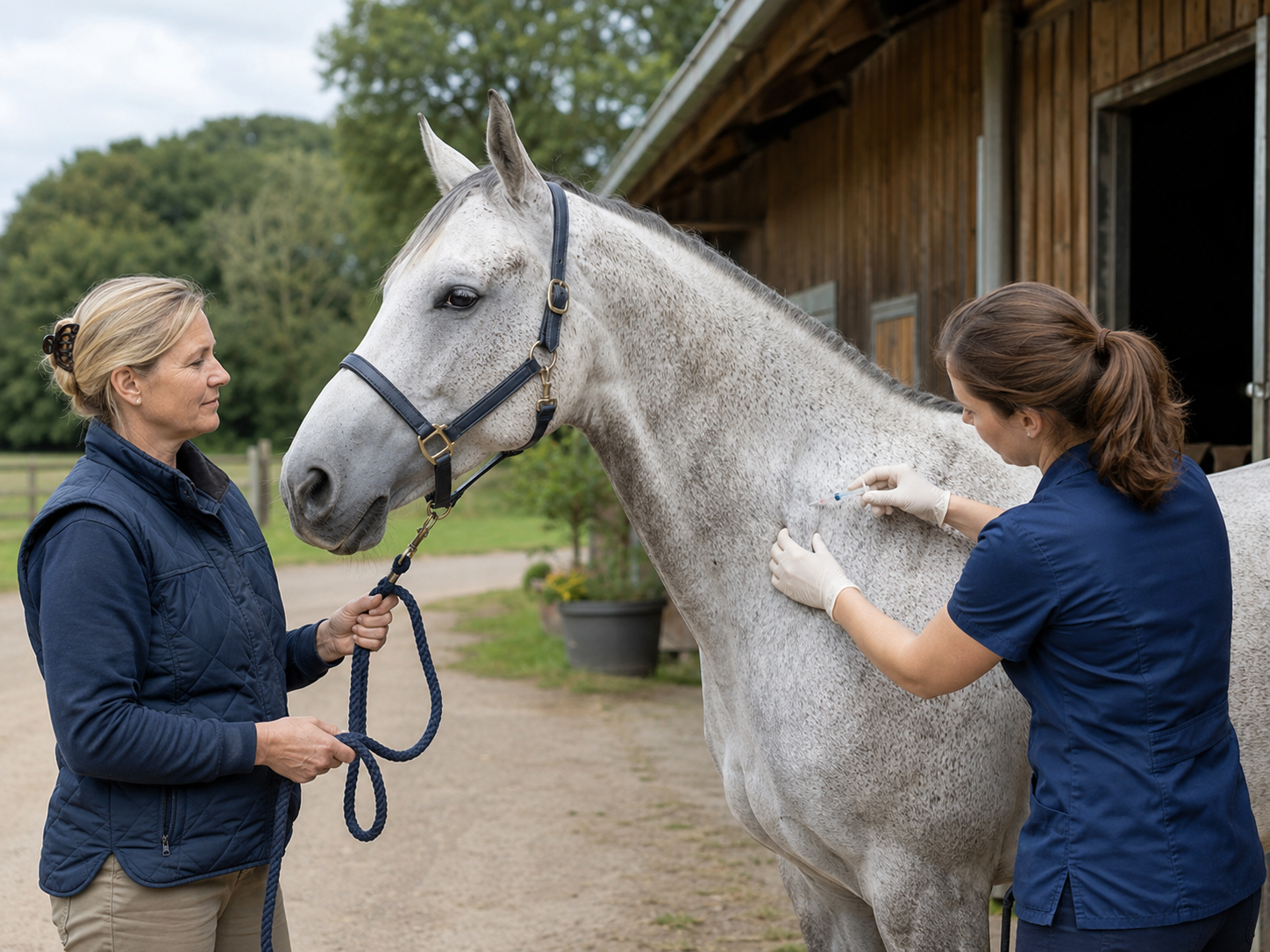 Dermatophilose / Streptothricose : suivi santé du cheval, observation clinique, communication vétérinaire et gestion pathologique. Suivi santé et bien-être du cheval documenté avec Equio.
